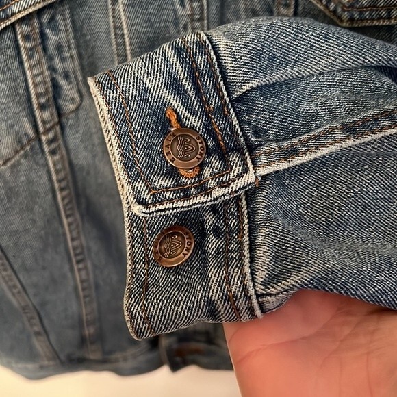 Stony River Vintage Distressed Denim Jacket Size Large - Picture 4 of 7